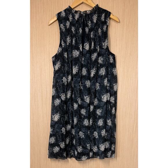 Joie Baltic Print Smocked Dress Womens Size Large Sleeveless Blue Fairy Grunge - Picture 4 of 11